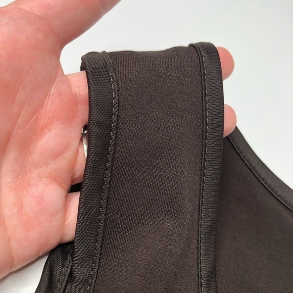 New Chico’s Chocolate Brown Fudge Venus Knit Satin Minota Tank Top SIZE L - Picture 5 of 10